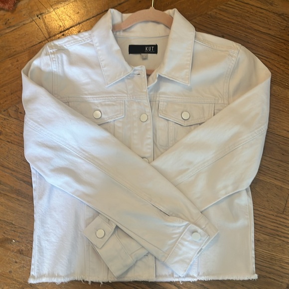 Hardly Worn White Jean Jacket - Picture 2 of 5